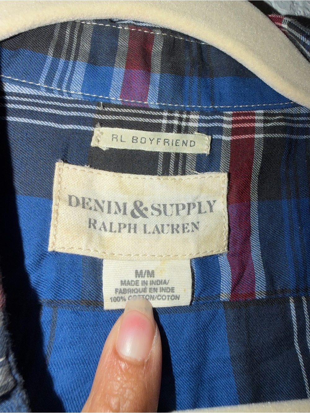 Denim & Supply Ralph Lauren Plaid Casual Boyfriend Button-Down - Picture 2 of 4
